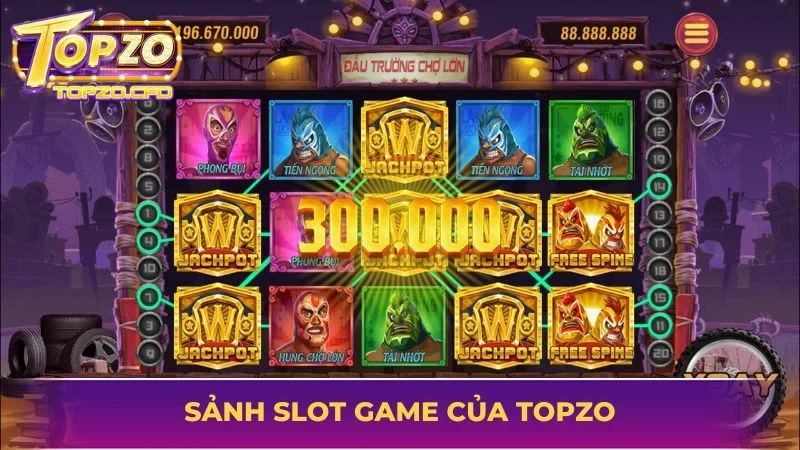 Sảnh slot game của TOPZO